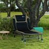 Outsunny Camping Cot for Adults, Folding Bed with Soft Padded Cushions & Headrest, 180¬∞ Adjustable Reclining Lounger, Heavy Duty and Portable with a