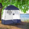 Outsunny Shower Tent, Pop Up Privacy Shelter for Camping, Dressing Changing Room, Portable Instant Outdoor Shower Tent Enclosure w/ 2 Rooms, Shower Ba