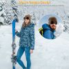 Unisex Knit Beanie Hat with Goggle Chunky Winter Warm Hat Skull Cap 4 Colors
